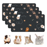 MODESLAB guinea pig cage liner 4-pack flatlay with soft, absorbent pads for a comfy cage