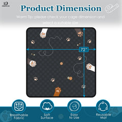 MODESLAB guinea pig cage liner soft quilted surface provides cozy comfort and easy cleaning.