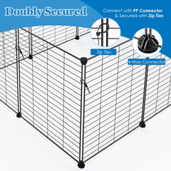 MODESLAB panel connectors and zip ties enable quick, secure enclosure assembly.