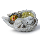 MoDinity dog memorial angel statue with photo frame for outdoor display and cherished memory