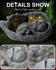 MoDinity dog memorial photo-frame glows softly with illuminated memory