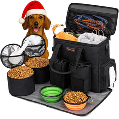 Modoker dog travel bag full-organization keeps treats and toys neatly stored on trips.