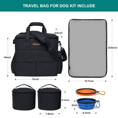 Modoker dog travel bag water-repellent material protects essentials