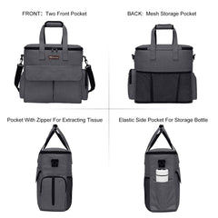 Modoker pet travel bag with large inner compartment for organized essentials.