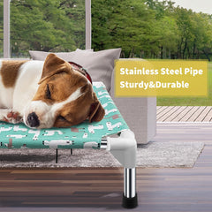 Modorki dog bed with stainless-steel-frame for sturdy support and corrosion resistance.