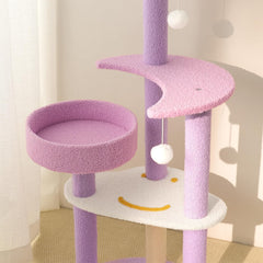 MODUSKYE Moon Star Cat Tree cat condo interior with soft Teddy velvet for cozy naps