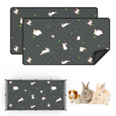 MODESLAB guinea pig cage liner flat view shows 24x47 size and leakproof backing