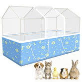 MODESLAB rabbit cage side view shows sturdy 24x48 frame for safe indoor play