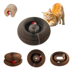 MoeQOassis tablero-rascador para gato infinito, ideal para ejercitar uñas y juego.