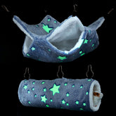 Mogoko Noctilucent hammock with star print glows for cozy small-pet play