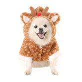Mogoko Reindeer Dog Costume full-body view for festive dress-up and photos.