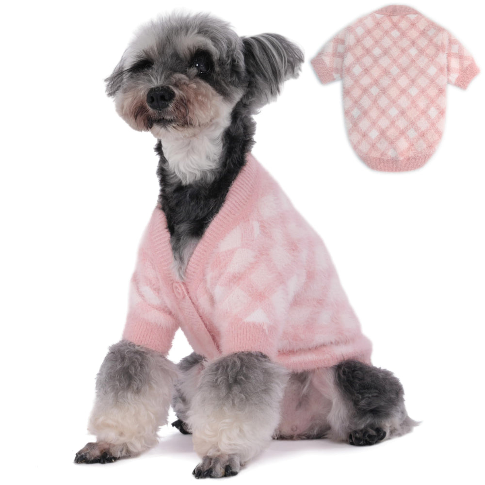 MOIRIG sudadera para perro pequeño rosa vista trasera para estilo completo