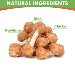 MON2SUN chicken breast fillets and brown rice ingredients, real protein for dogs.