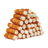 MON2SUN chicken-wrapped rawhide roll, 2.5 inch, ideal for small dogs to chew with protein-rich flavor.