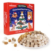 MON2SUN Christmas Box treats pack featuring four flavors for dogs and cats