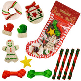 MON2SUN Christmas dog rawhide stocking packaging for small dogs offers festive fun