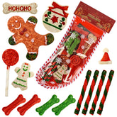 MON2SUN Christmas dog rawhide treats 14-count stocking designed for small dogs and festive chew time