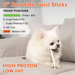 MON2SUN natural rawhide twist sticks in packaging highlight no artificial colors