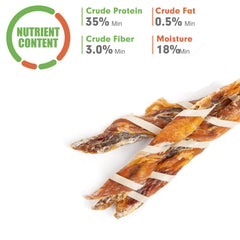 MON2SUN triple flavor jerky twist dog chewing action, perfect for keeping dogs engaged during chew time