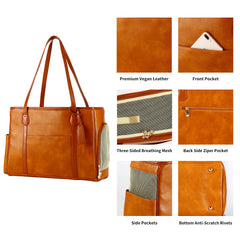 Monanller Stylish Dog Purse Carrier inner space view suitable for small pets.