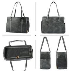 Monanller stylish dog purse carrier interior reveals soft, secure space for tiny pets