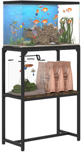 Mondazie 20gal fish tank stand top view highlighting reinforced cross-frame for stability.