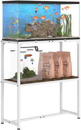 Mondazie 30-gallon fish tank stand top view highlighting stable cross-frame for secure viewing