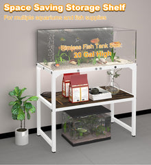 Mondazie stand top frame detail emphasizes stability and load bearing for tanks