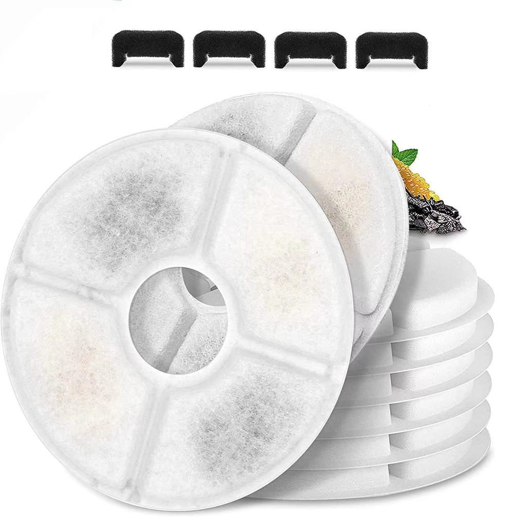 Filtros Monsin para bebederos de mascotas; paquete de 8 filtros para agua más limpia.