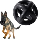 Monster K9 Indestructible Ball side view shows rugged design for powerful chewers.