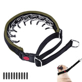 Monstoyo Martingale Collar army green on a dog highlights rugged everyday training.