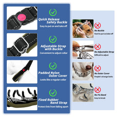 Monstoyo Martingale Collar reflective-strips add visibility during low-light walks.