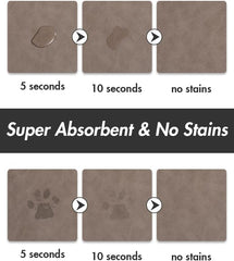 MontVoo absorbent dog water mat quick dry action in use