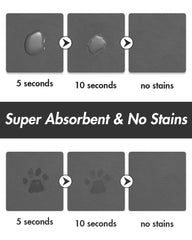 MontVoo quick-dry pet feeding mat keeps spills dry and paws clean