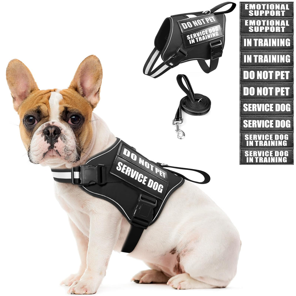 MOOGROU service dog harness set front view for easy control during training
