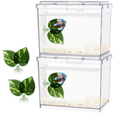 MoonOrange mini betta tank pack 2 offers clear 360-degree viewing for easy pet observation