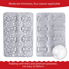 Moonsea dog crate mat is machine washable for easy cleaning and care.