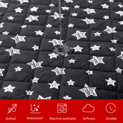 Moonsea quilted-soft-fabric displays plush comfort for pets during restful lounging.