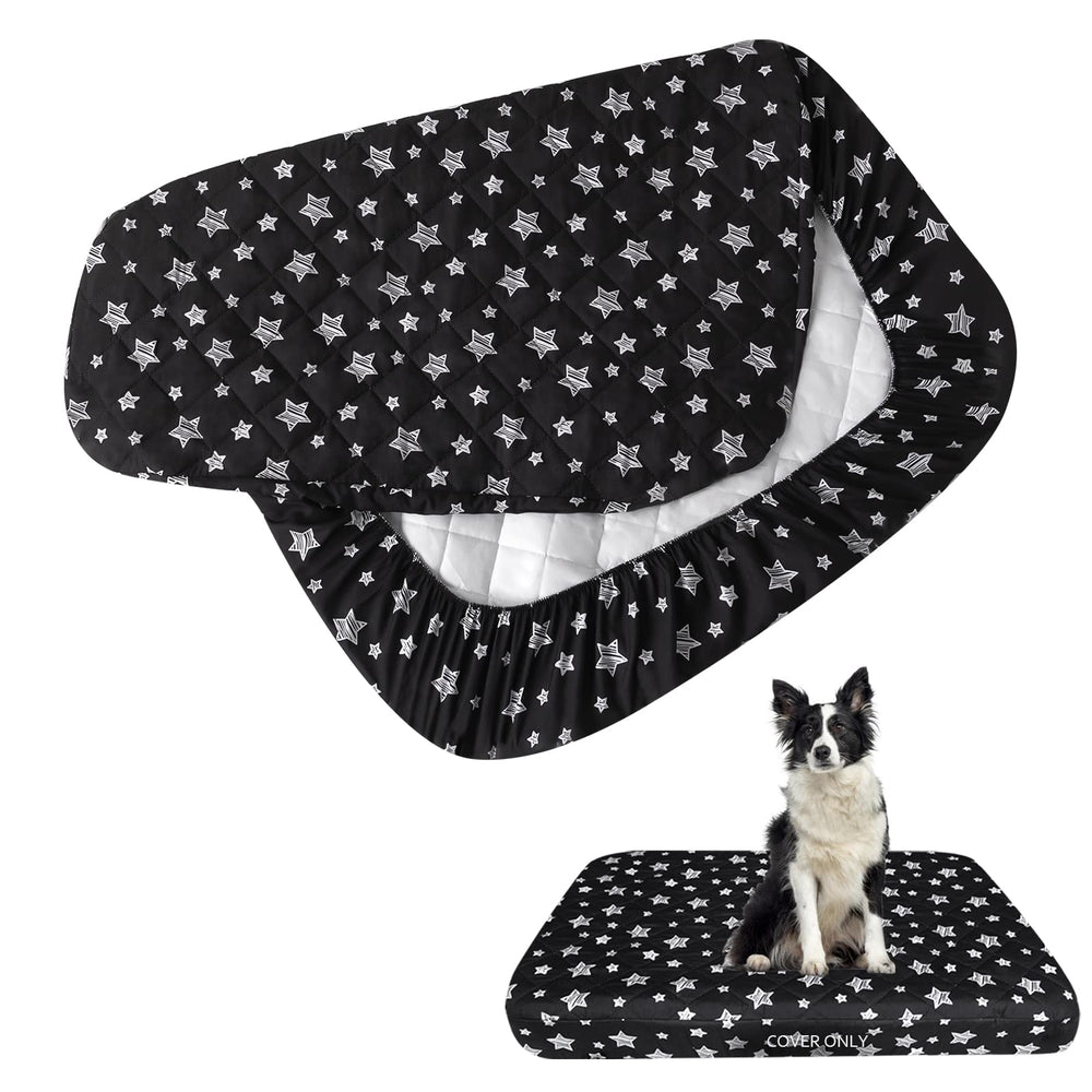Moonsea waterproof dog bed cover top-material shows durable microfiber for mess-free cuddles.