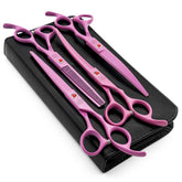 Moontay dog grooming scissors straight 7in for precise cuts and smooth finishing.