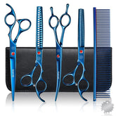 Moontay curved 7-inch dog grooming scissors for precise trimming around ears and facial features