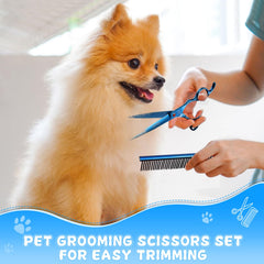 Moontay 7-inch thinning shears help reduce bulk for a smoother finish