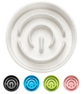 MOPANG ceramic slow feeder bowl shows durable ceramic material for safe meals.