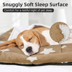 Mora Pets kennel bed shows anti-slip bottom stabilizing small dogs.