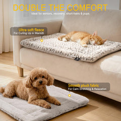 Mora Pets self-heating cat pad large 27-5x18-5 size provides ample space for cats and small dogs.