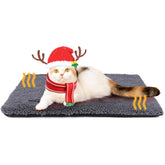Mora Pets self-warming bed cover close-up showing plush warmth for pets.