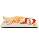 Mora Pets self-warming cat bed front view plush surface for cozy indoor naps.
