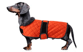 Morezi dachshund coat shows water-resistant fabric for reliable cold-weather protection.