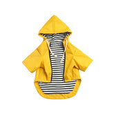 Morezi dog raincoat front view shows waterproof protection for rainy walks.