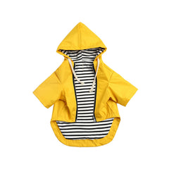 Morezi dog raincoat front view shows waterproof protection for rainy walks.